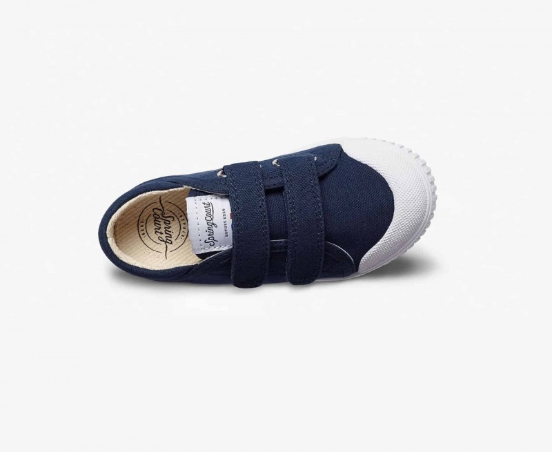 Basket Spring Court G2 Scratch Tela Bleu Marine Bleu Enfant | ZGE-31909944